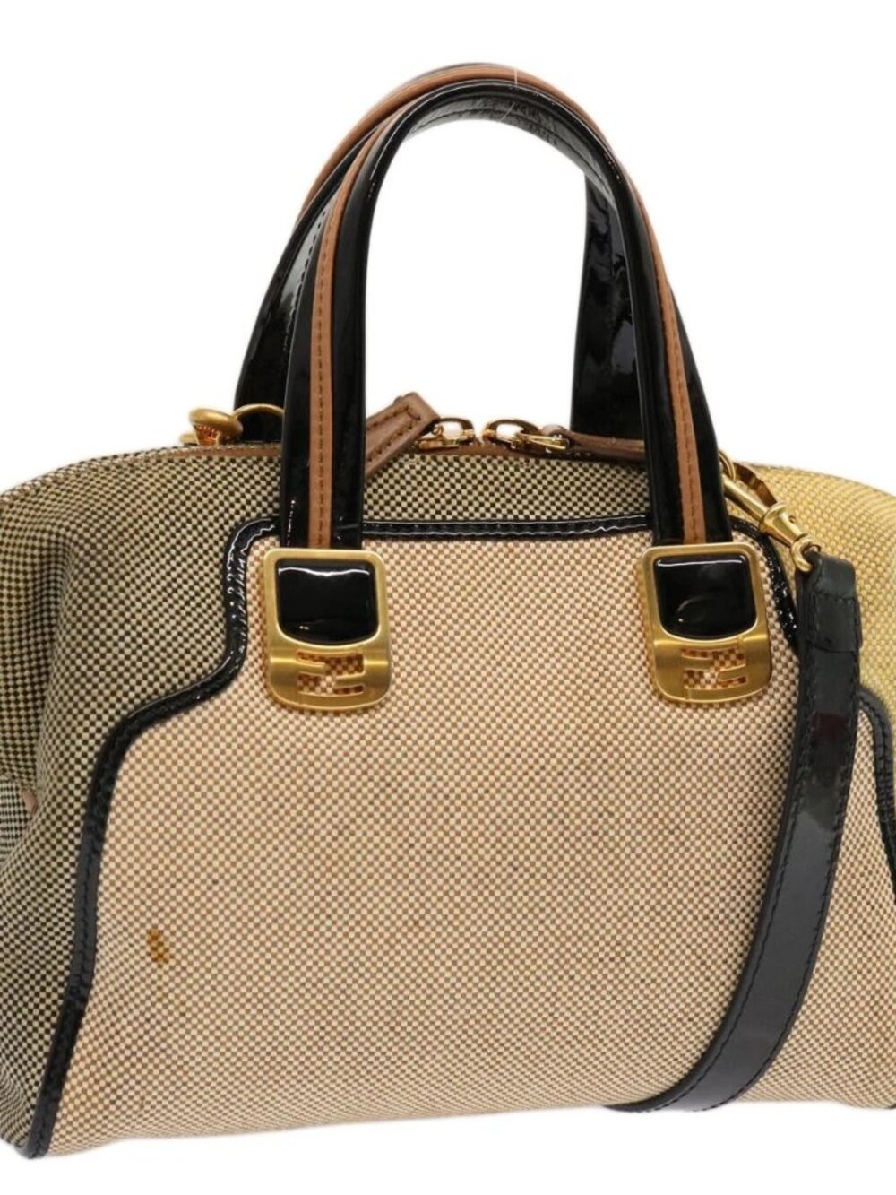 FENDI Hand Bag Canvas 2way Beige - Picture 2 of 16
